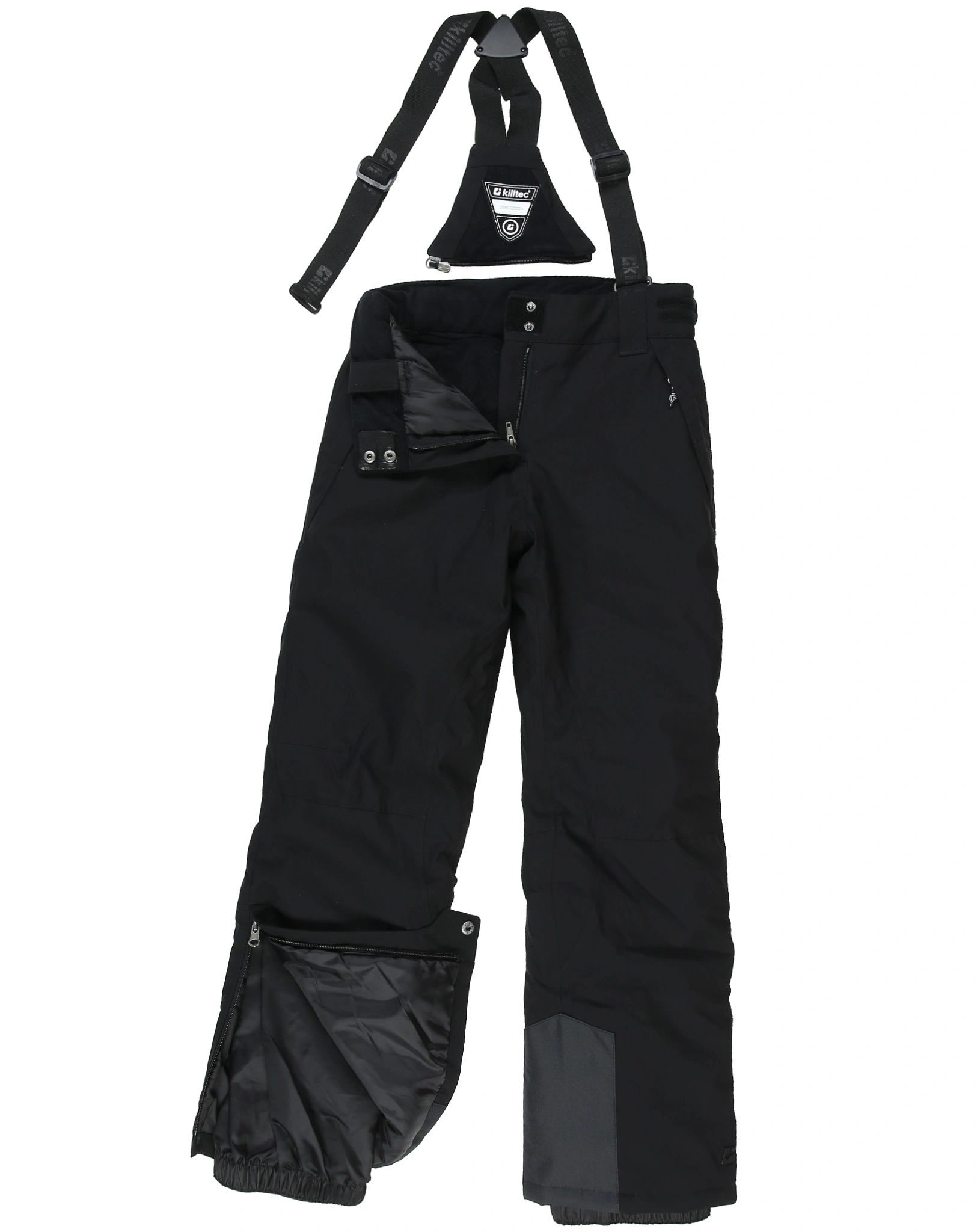 Funktionshose KSW 77 GRLS SKI mit abzippbarem Latz in schwarz