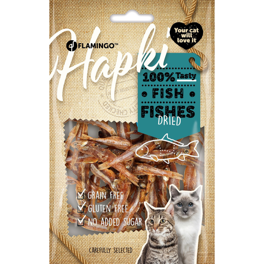 Friandises poisson séché hapki 50 g pour chat