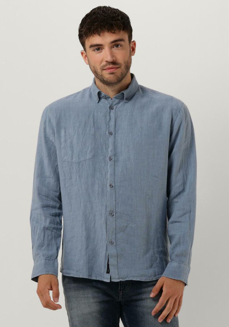BUTCHER OF BLUE blauwe butcher of blue casual overhemd robbins linen clean shirt