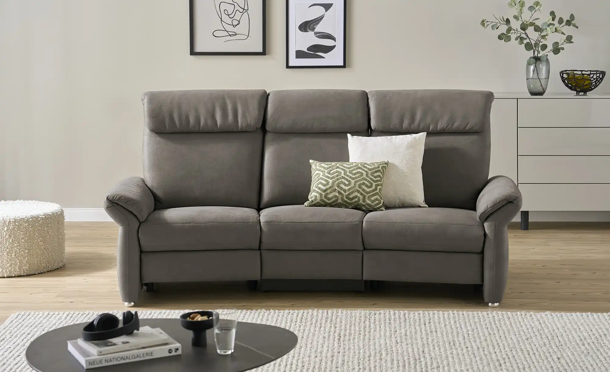 Wohnwert Trapezsofa mit USB Anschluss Melina