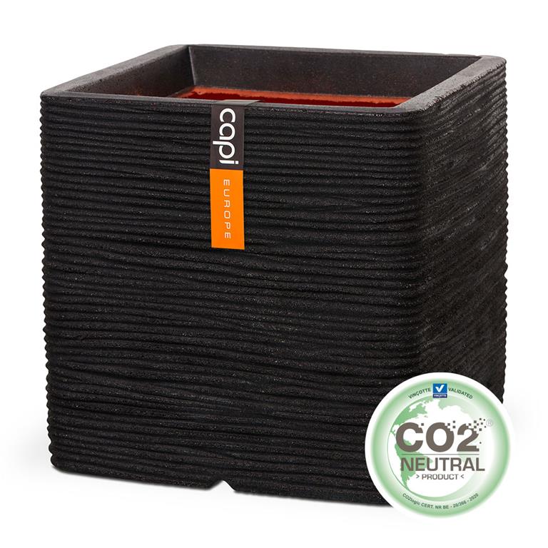 Capi Europe Nature Rib Vierkant Bloempot 30 x 30 cm