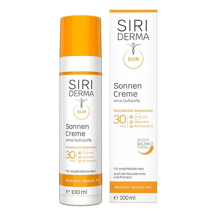Siriderma Sonnencreme LSF 30 ohne Duftstoffe, 100 ml