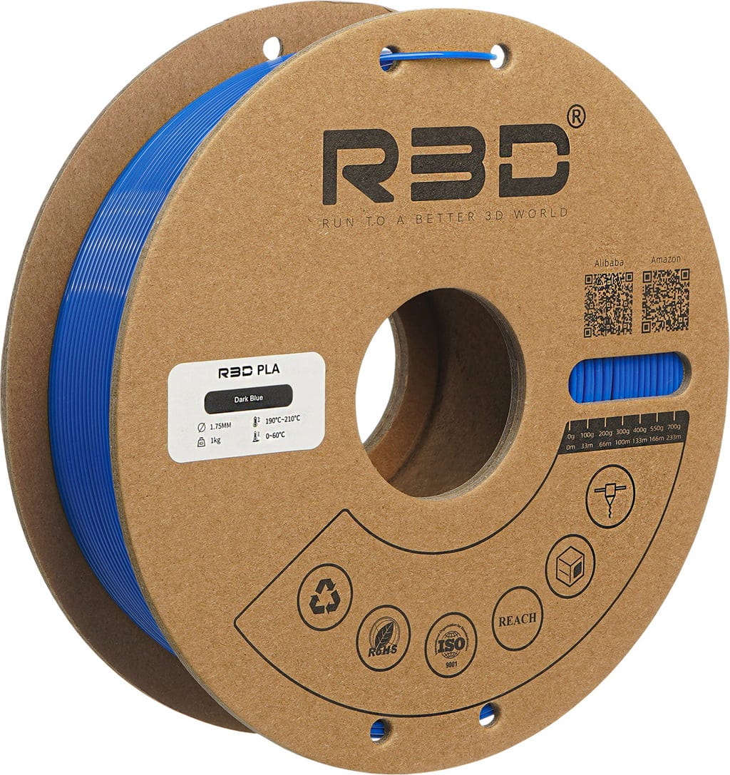 R3D  PLA Dark Blue, 1.75 mm / 1000 g    Günstiges PLA-Filament in Dunkelblau