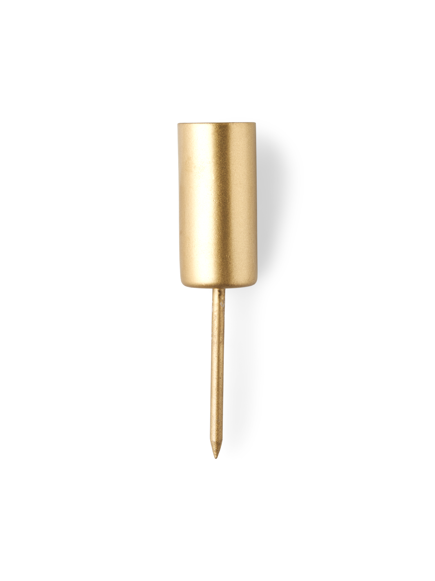 Lysestage med spyd | Jern. 2,1 x 10 cm.  | Gold