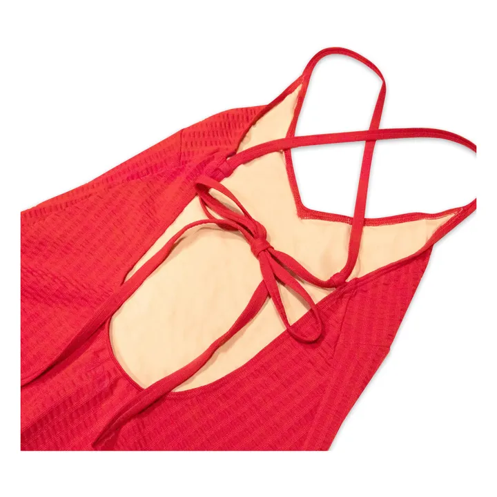 Miska Paris Maillot 1 Pièce Crossover Gaufré | Rouge
