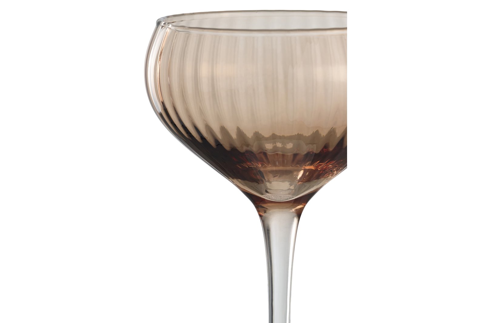 Bartlett cocktailglass. 4pk Amber, brunt og grått glass med riller. Assorterte farger. 25 cl.
