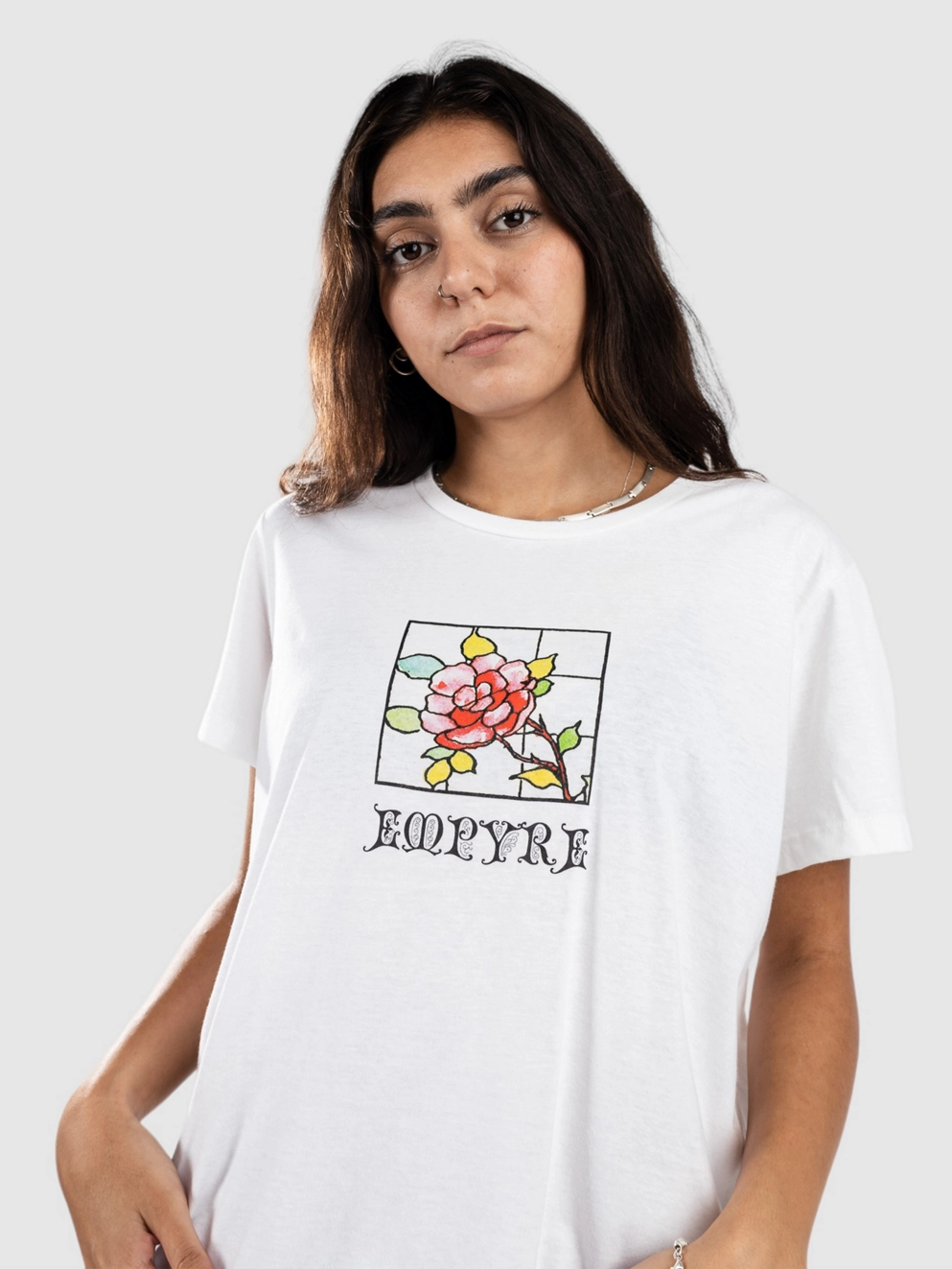 Empyre Glass Rose T-Shirt white
