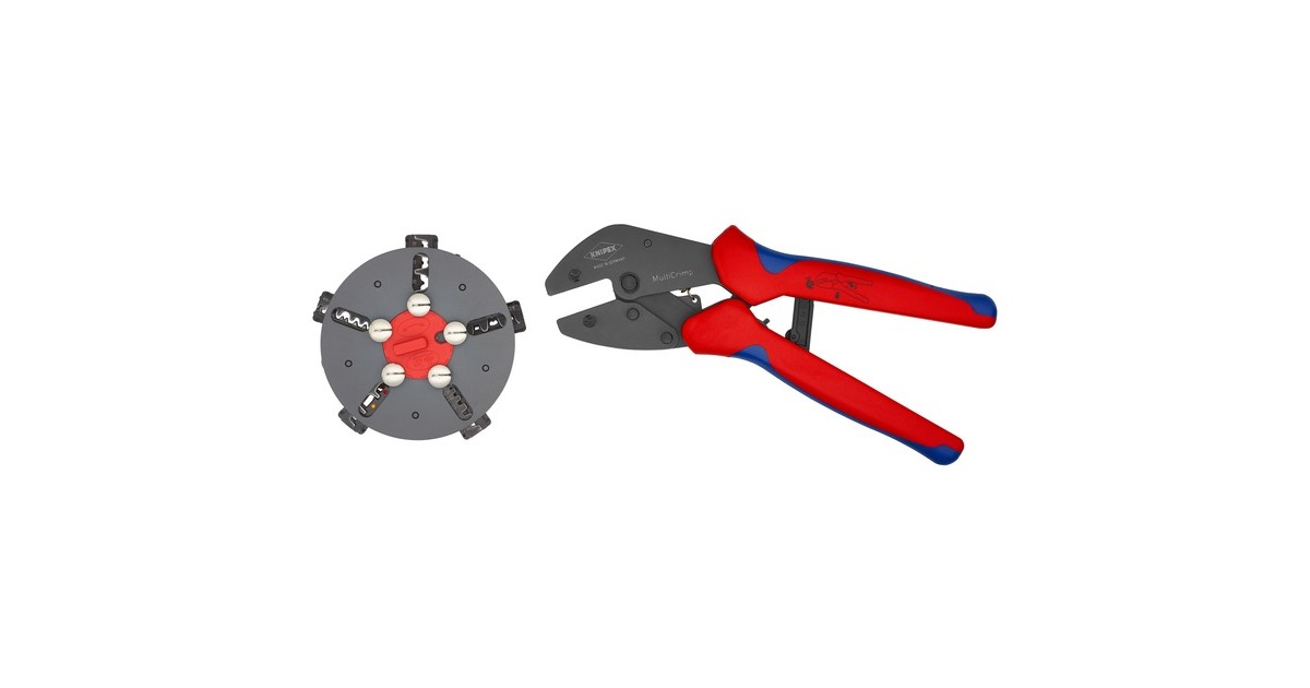 KNIPEXMultiCrimp krimptang 973302  (Rood/blauw)