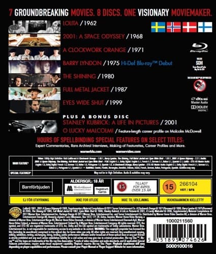 Stanley Kubrick Collection (8 disc) (Blu-ray)