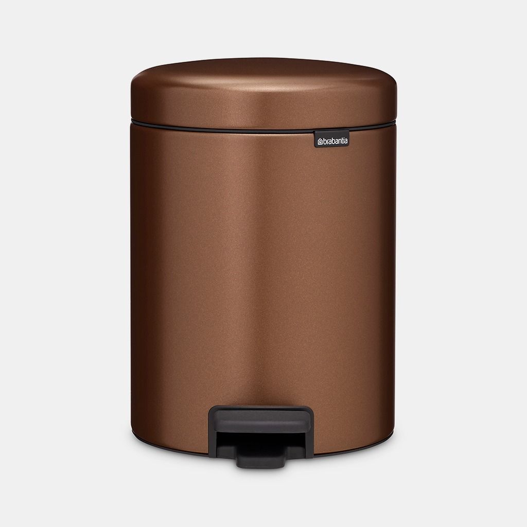 NewIcon Pedaalemmer, 5 liter, kunststof binnenemmer - Warm Bronze
