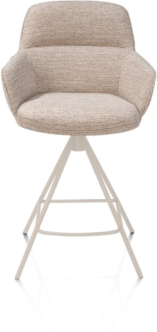 Henders en Hazel   Mateo Creme Poten Barstoel