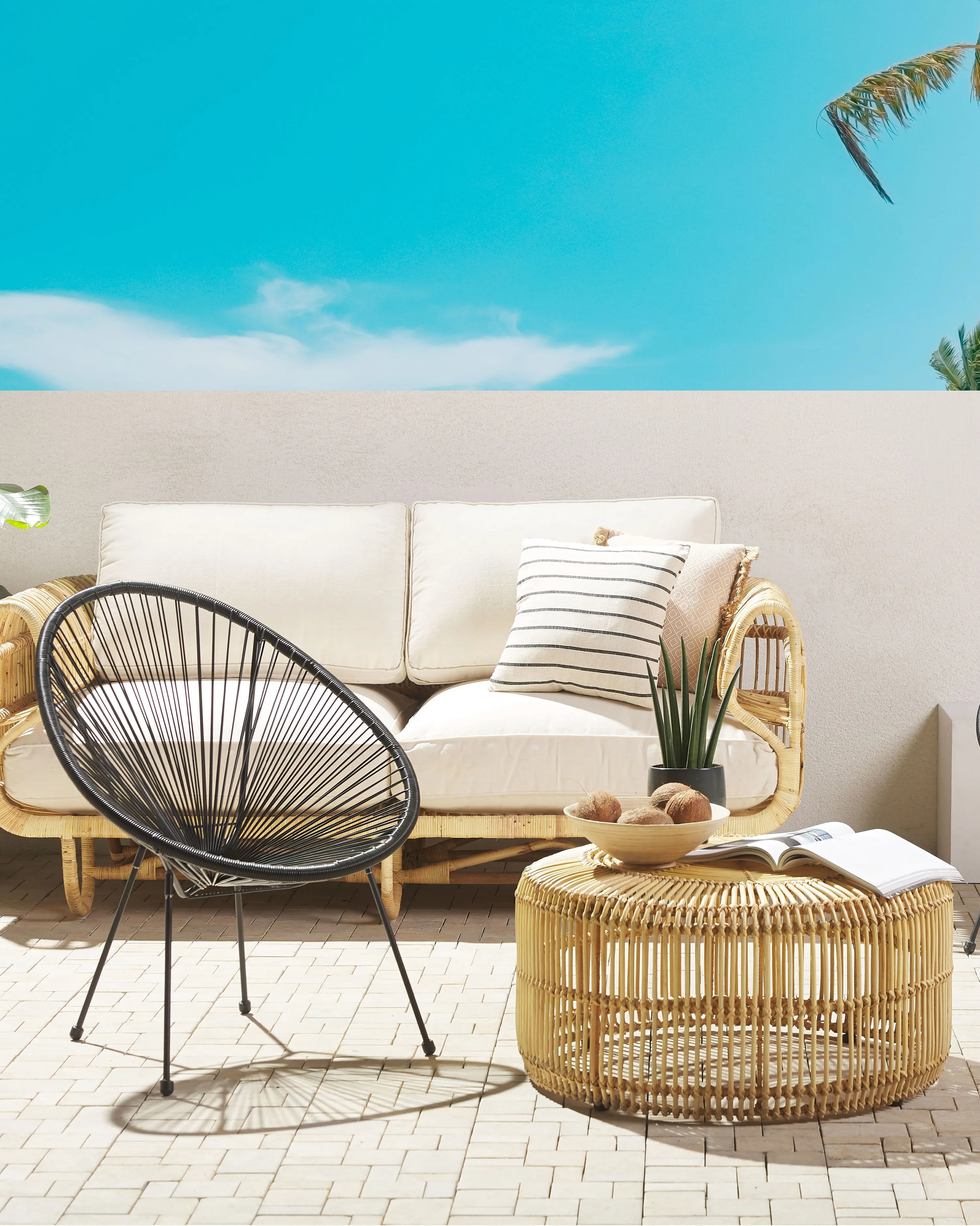 Tuinstoel ACAPULCO II PE rotan Zwart