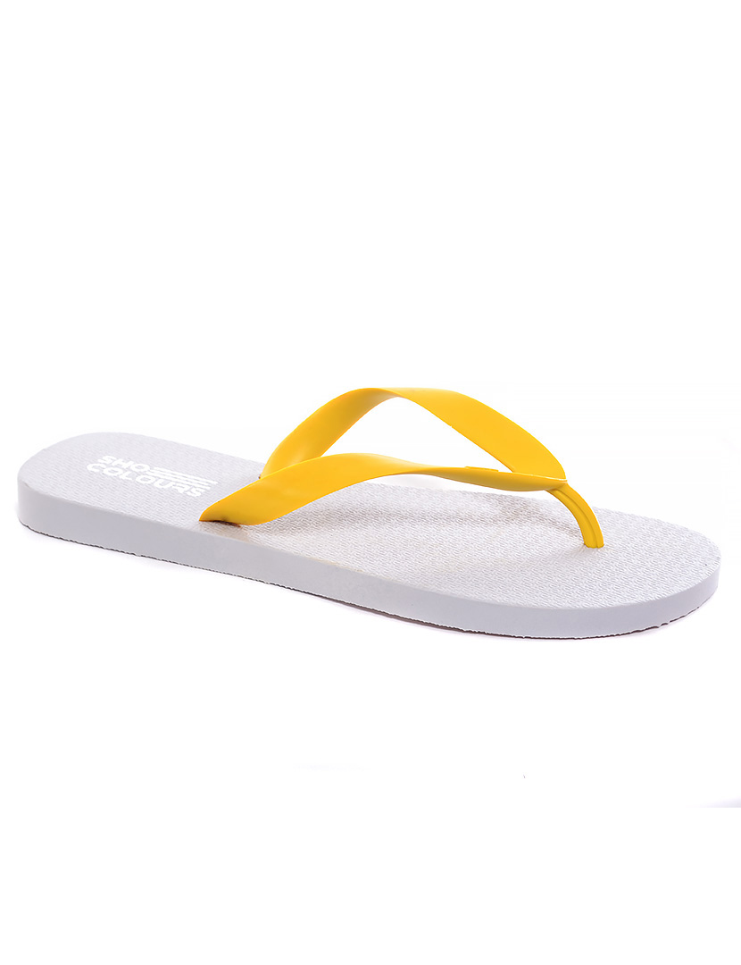 ShoeColours Slippers White and Yellow