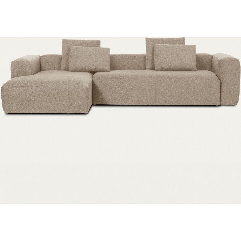 Canapé Blok 4 places méridienne gauche beige 330 cm