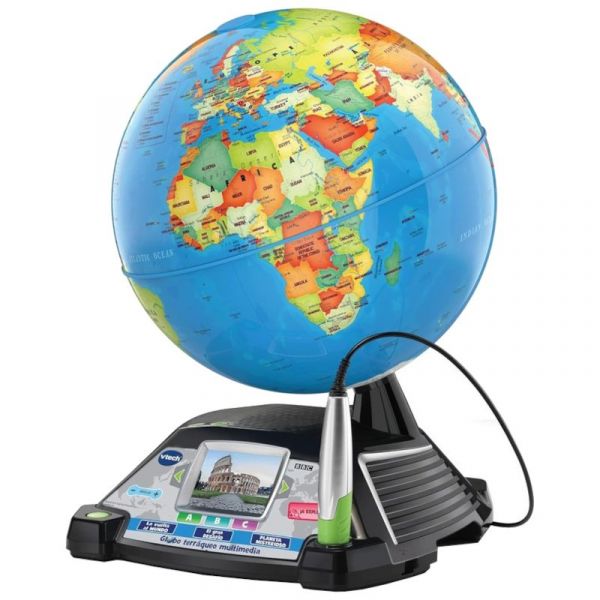 VTech/LeapFrog Globo Interativo Multimédia Magic Adventures Globe Azul/Multicolor com Tela LCD 2.7'' e 600 vídeos BBC 80-605422