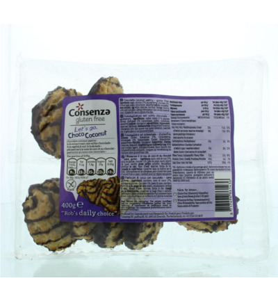 Consenza Kokosmacronen Met Chocolade (400 gr)
