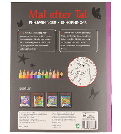 Mandalas Malebog - Mal efter Tal - Enhj?rninger