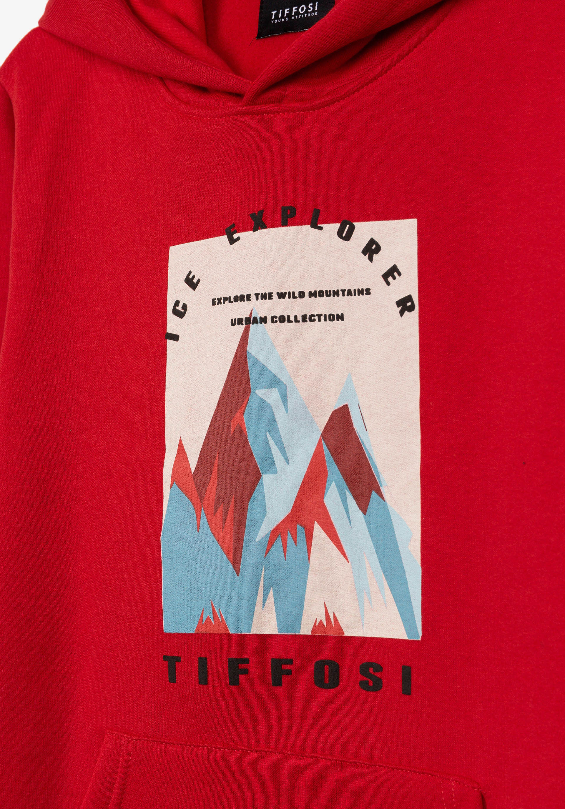 Hoodie Estampado Frontal com Relevo