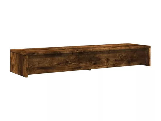 Support de moniteur avec tiroirs chêne fumé bois d'ingénierie