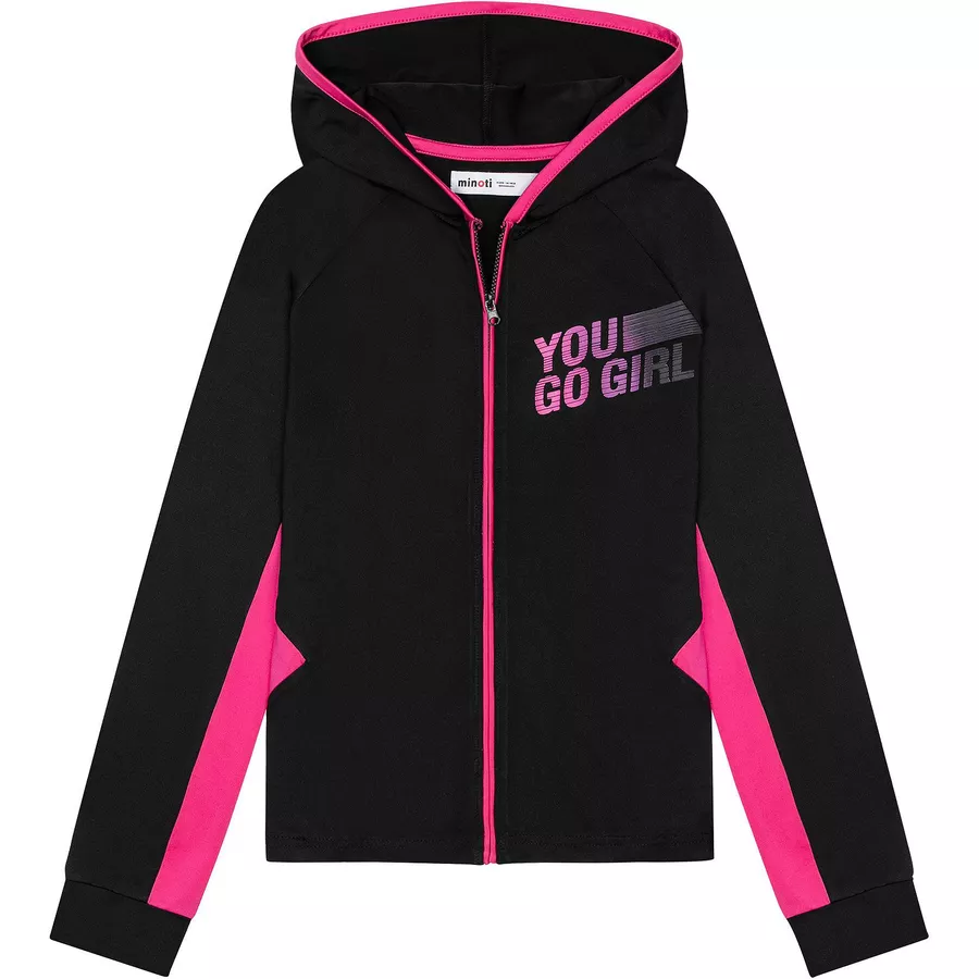 MINOTI Sweatjacke SchwarzRosa