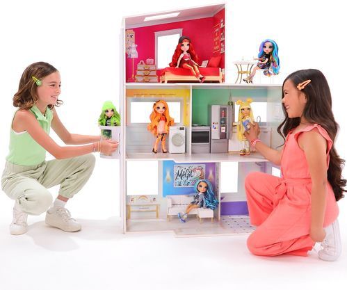 Rainbow High Huis - Houten poppenhuis met dakterras - Poppenhuis