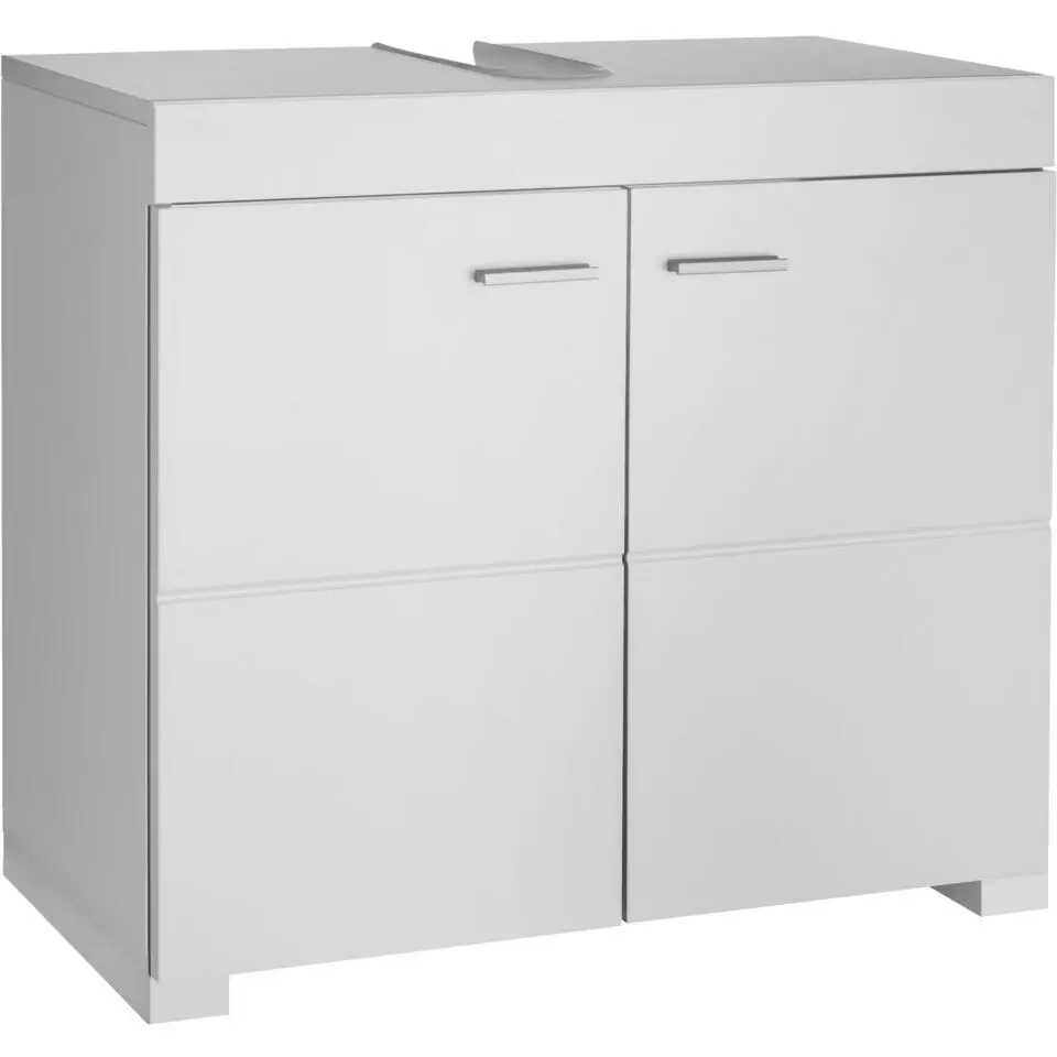 tectake Wastafelonderkast Idris, 2 vakken, draagkracht 35 kg, Wit