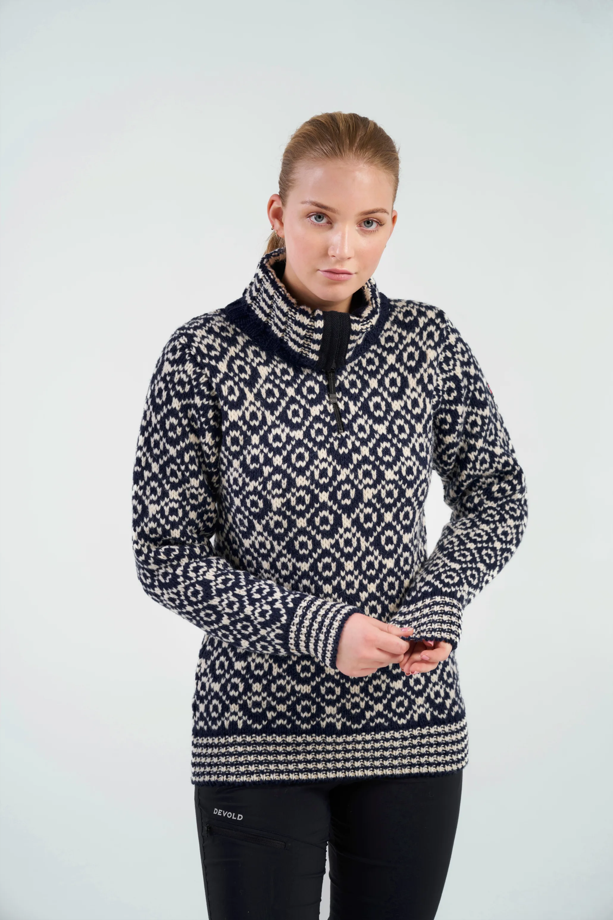 Devold Unisex Svalbard Wool Zip Neck Night