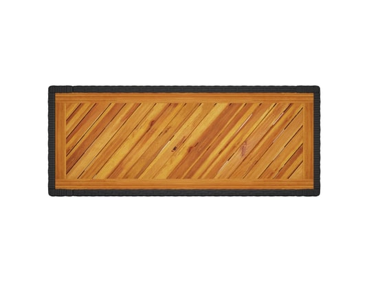 VIDAXL - Table d'appoint de jardin dessus en bois noir 100x40x75 cm