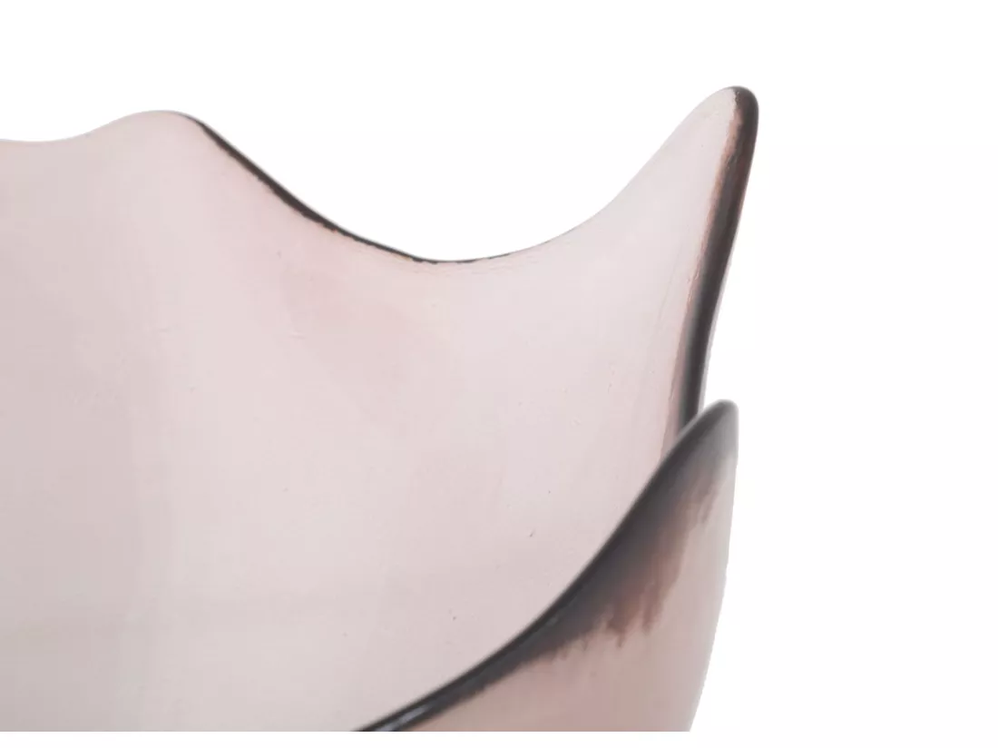 Bol en verre rose Ø 30x18 cm