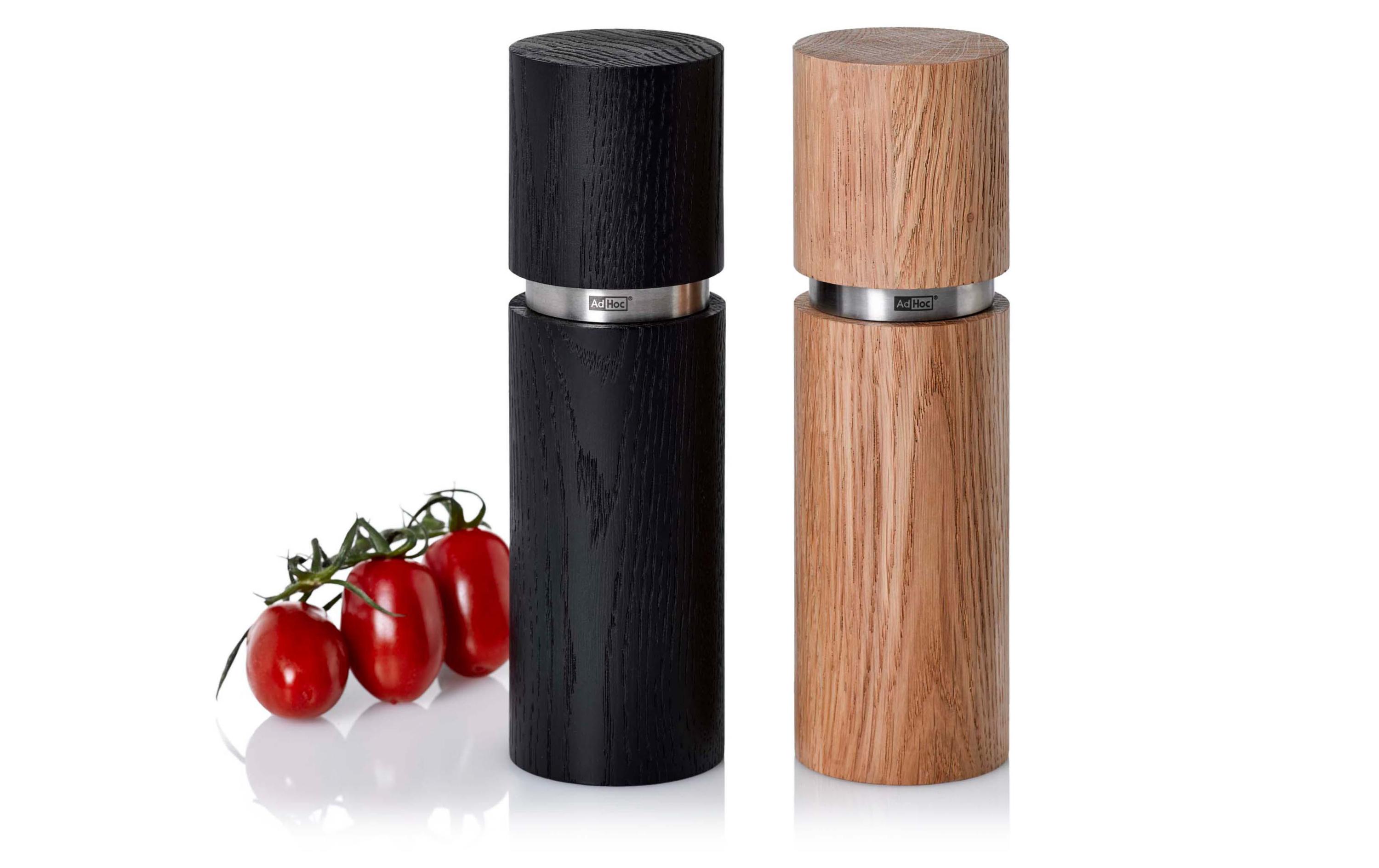 Salz- und Pfeffermühle TEXTURA 2 Stück, 20 cm, Braun/SchwarzGewürzmühle (Braun/Schwarz) für