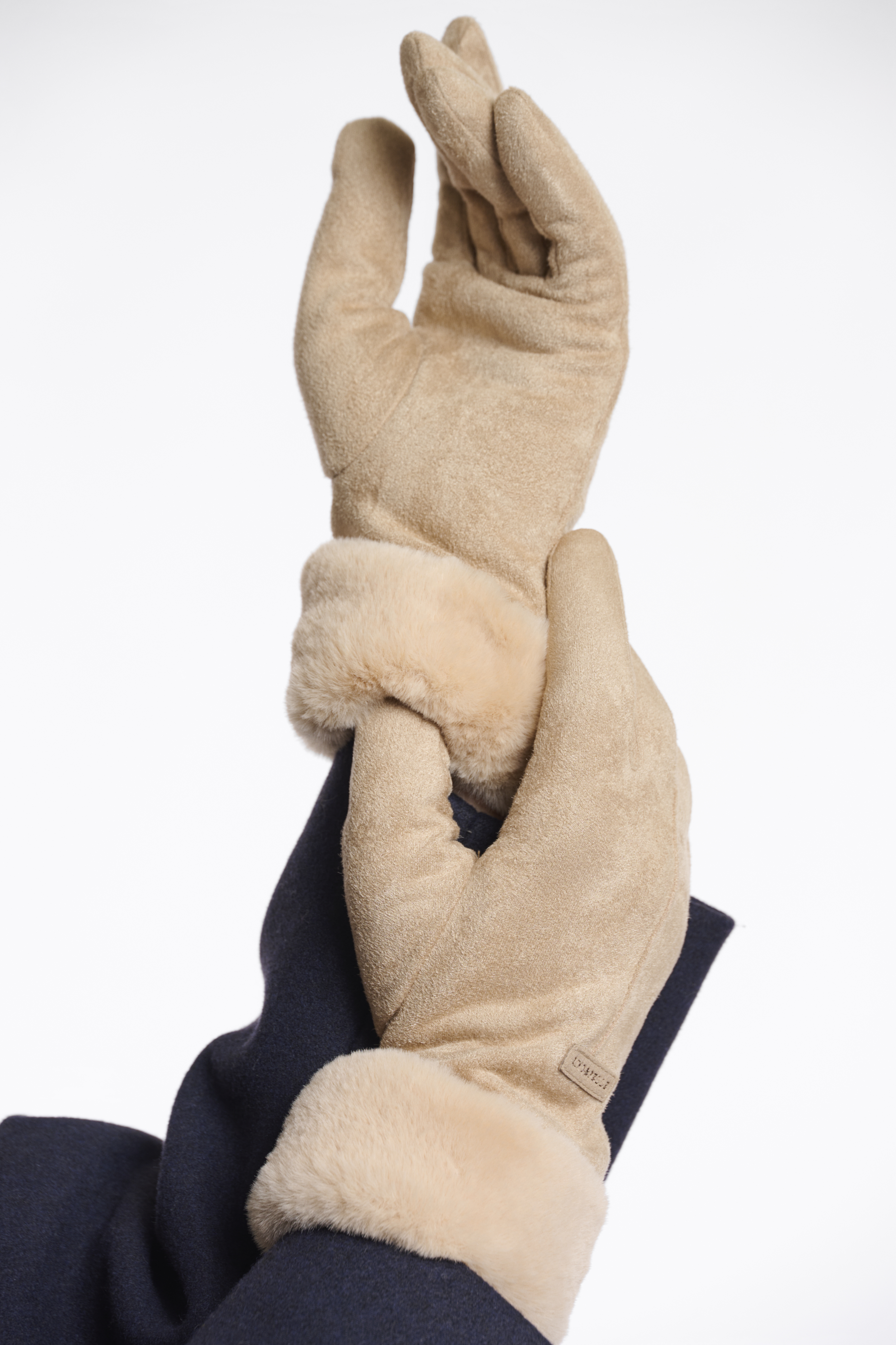 Rino & Pelle - Danzo Gloves With Fake Fur - Beige