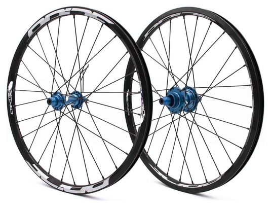 Paire de Roues Pride Control Expert 28H Moyeu Bleu V-Brake