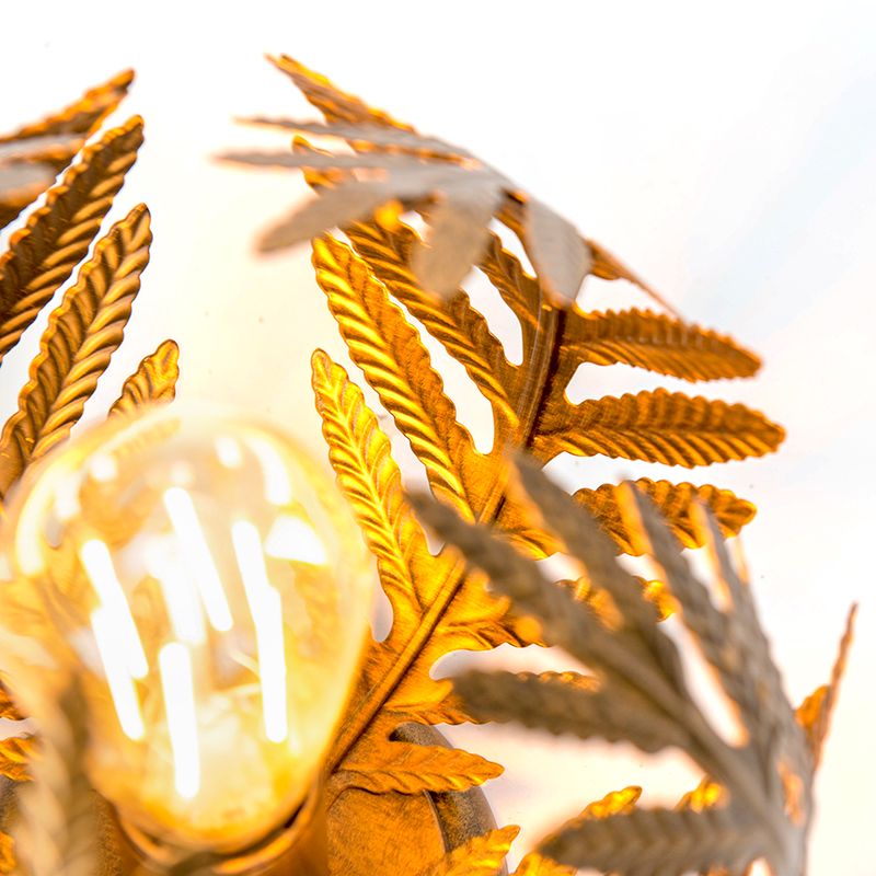 Vintage plafondlamp goud 24 cm - Botanica