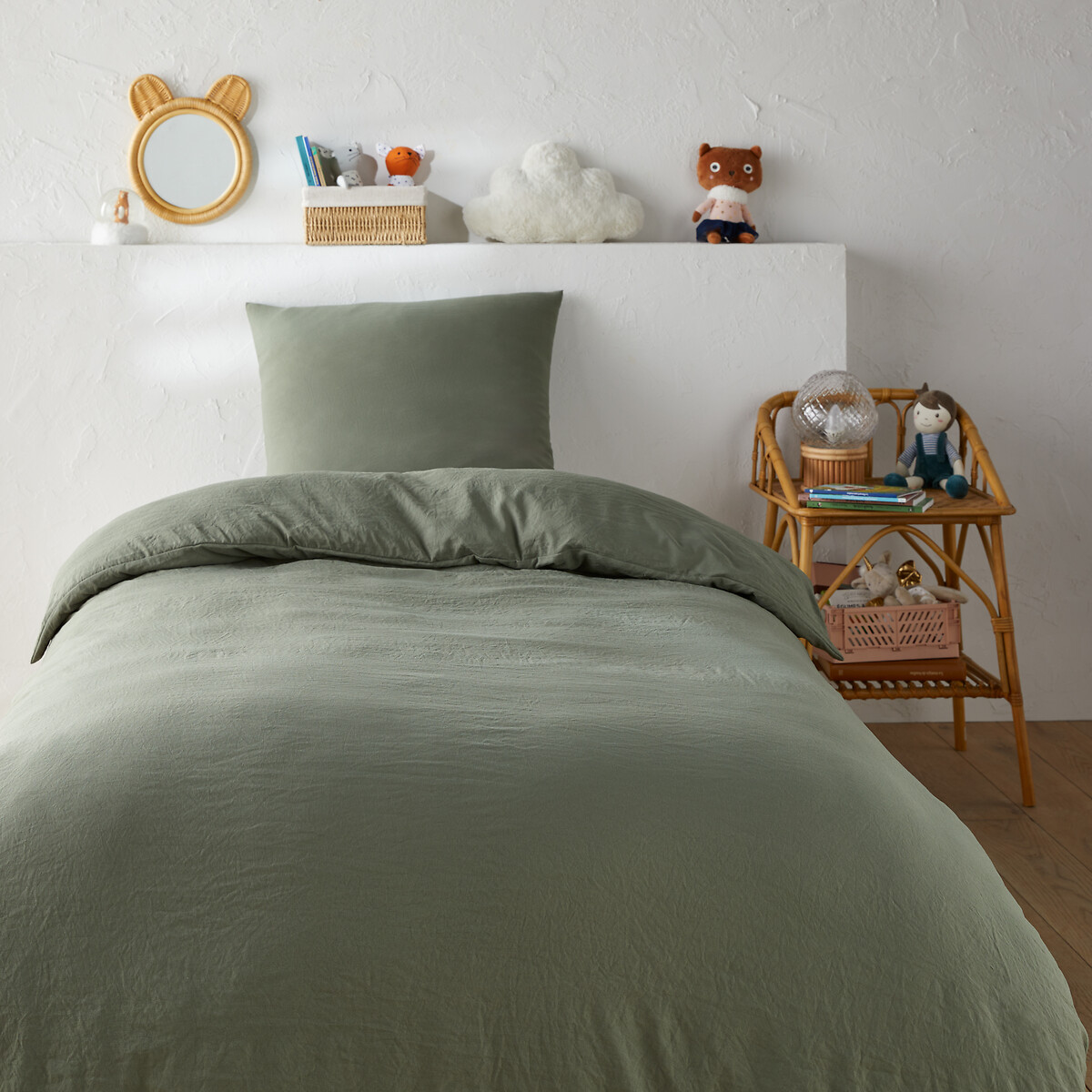 LA REDOUTE INTERIEURS<br>Conjunto de cama infantil, microfibra reciclada e lavada