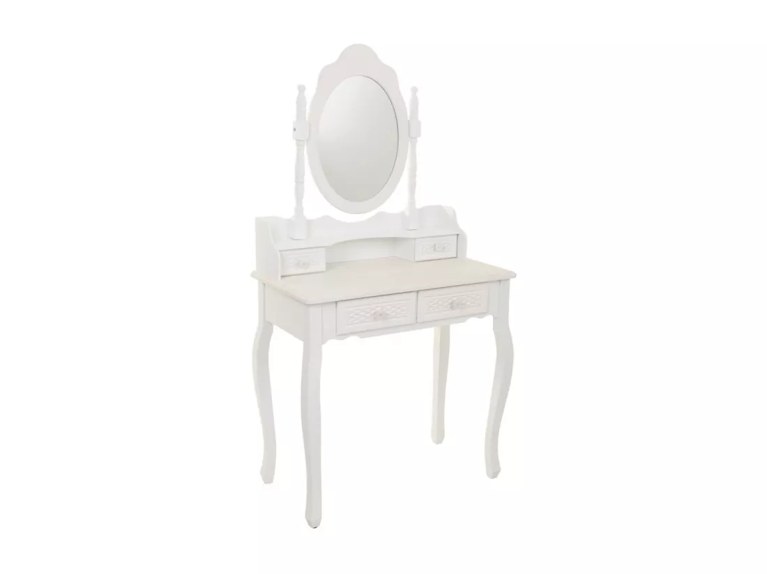 Coiffeuse en bois blanc 75x40x140.5h