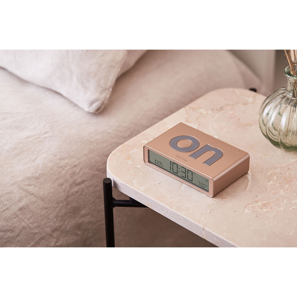 Flip Classic Digitaler Wecker Nachttisch Uhr mit LCD Display (LEX-LR157D1) - Soft Gold