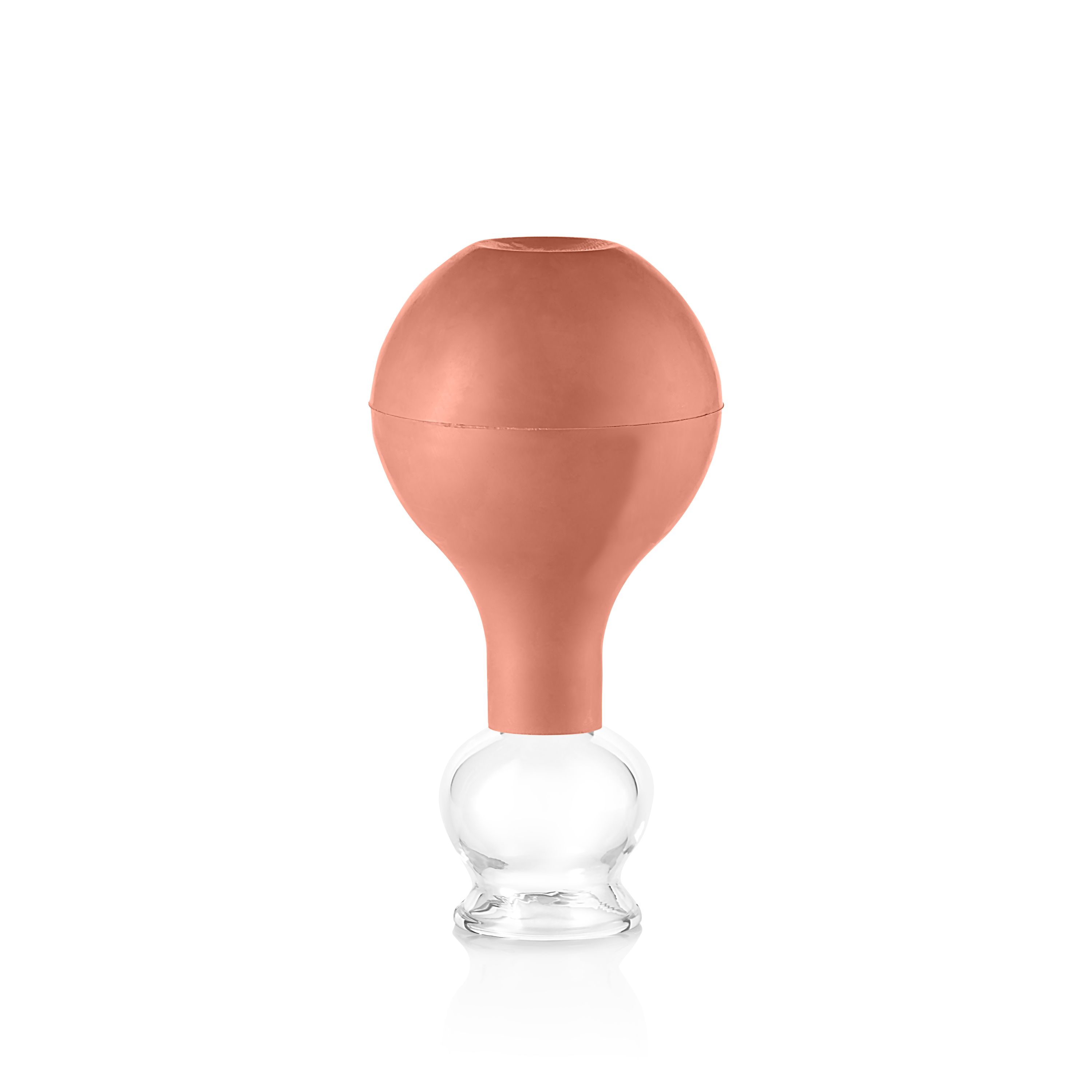 Pulox Schröpfgläser Set aus Echtglas - 5x Schröpfglas mit Saugball, verschiedene Größen in Braun