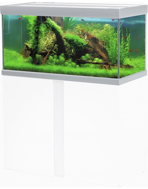 Akvastabil Fusion Aquarium 100 - Aquaria - 100x50x54 cm Zilver Wit Ca. 250 L