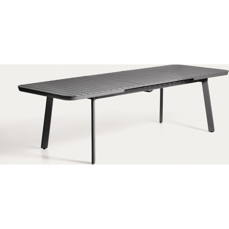 Table extensible d’extérieur Izola en aluminium avec finition graphite 220 (280) x 100 cm