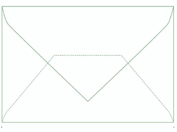 Kortkonvolut 78x115 mm hvid uden rude - (500 stk.)