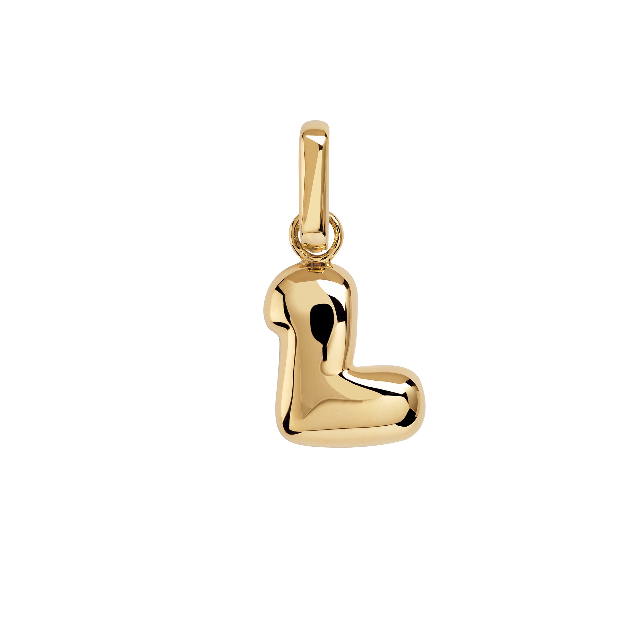 Camille Brinch  Puffer Letter Charm vedhæng - forgyldt