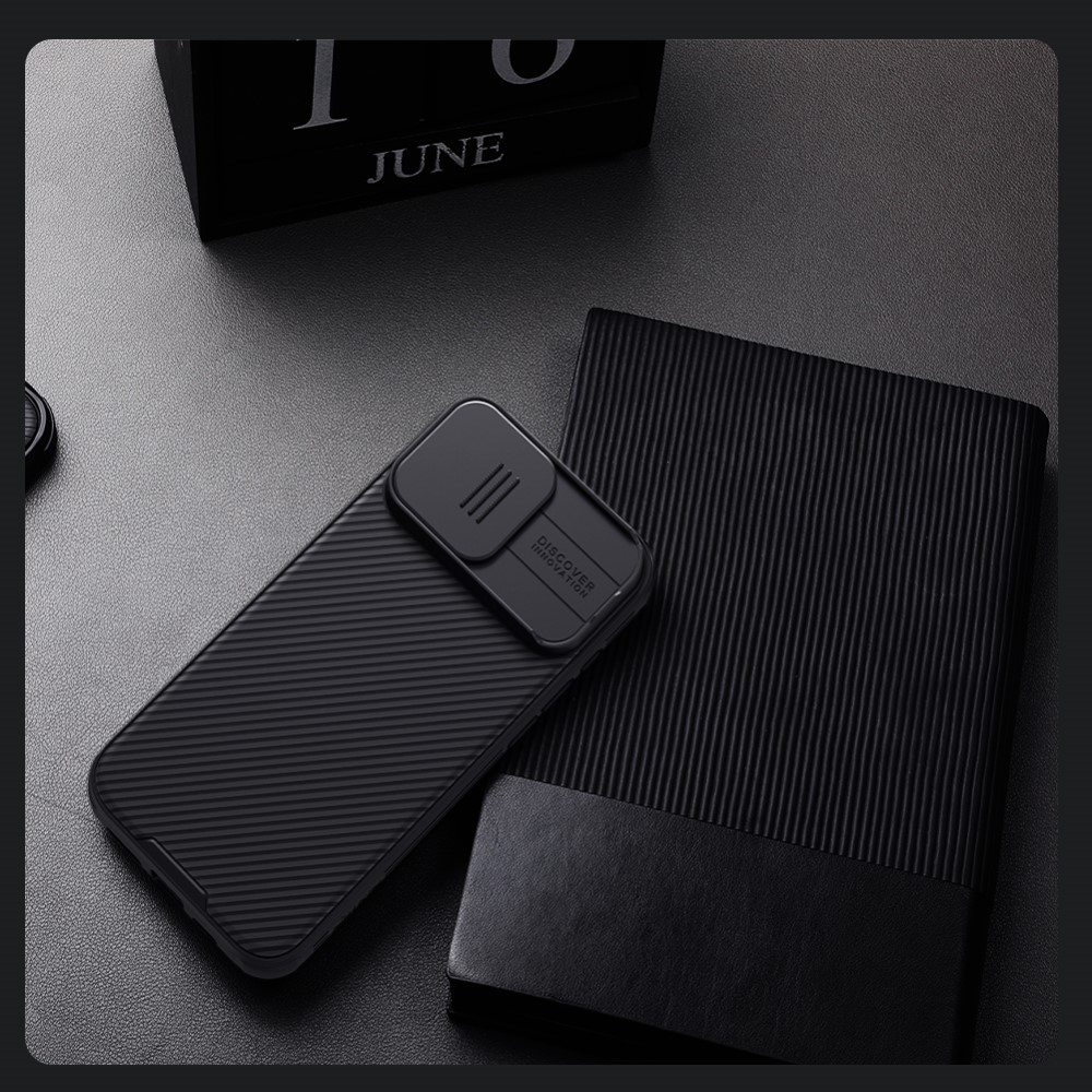 iPhone 16 Pro Max Schutz Hülle Cam-Slider Kameraschutz - Schwarz