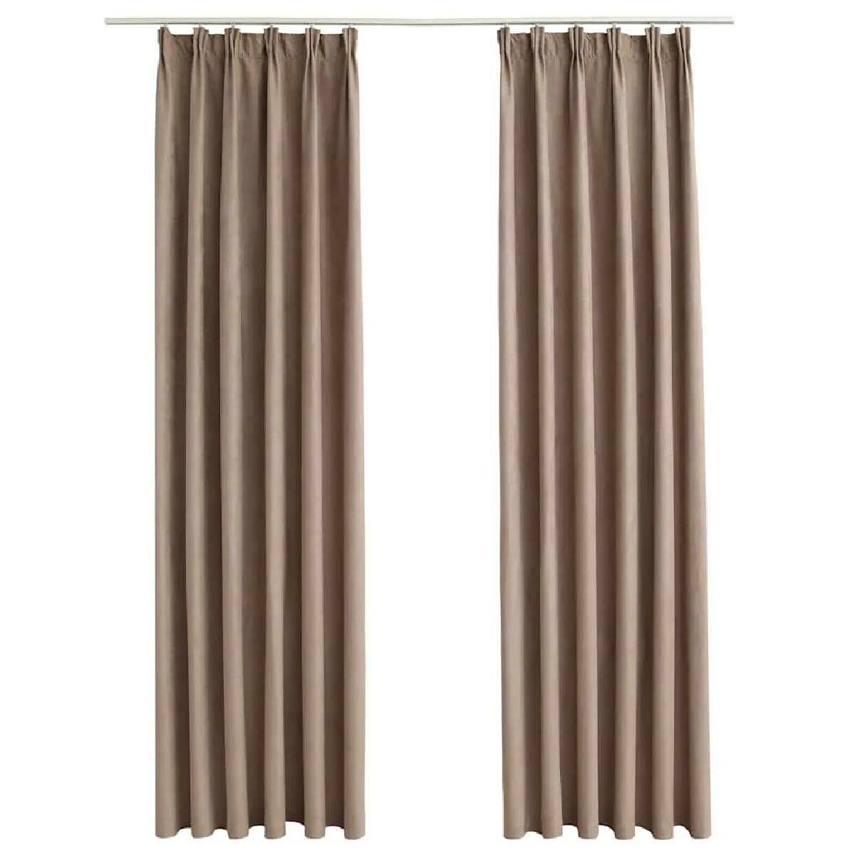 vidaXL Rideaux occultants Taupe