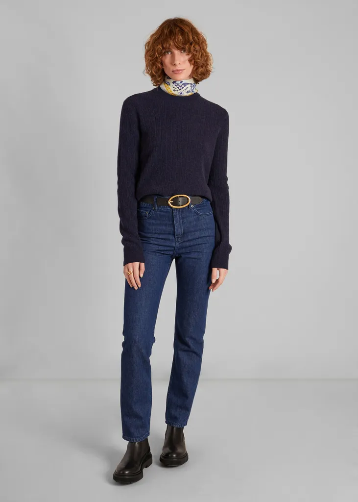 Pull en laine rainurée mérinos extrafine L'Exception Paris