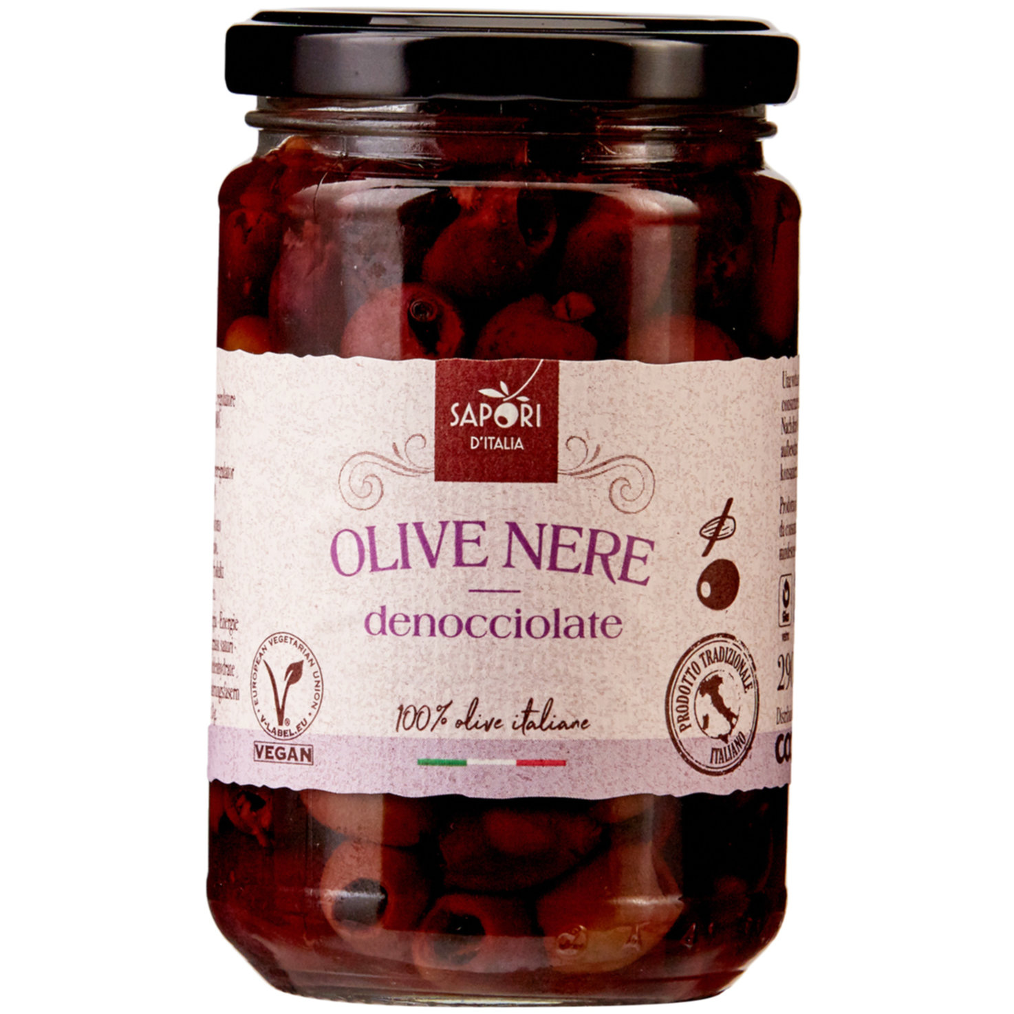 Sapori d'Italia Olive nere denocciolate