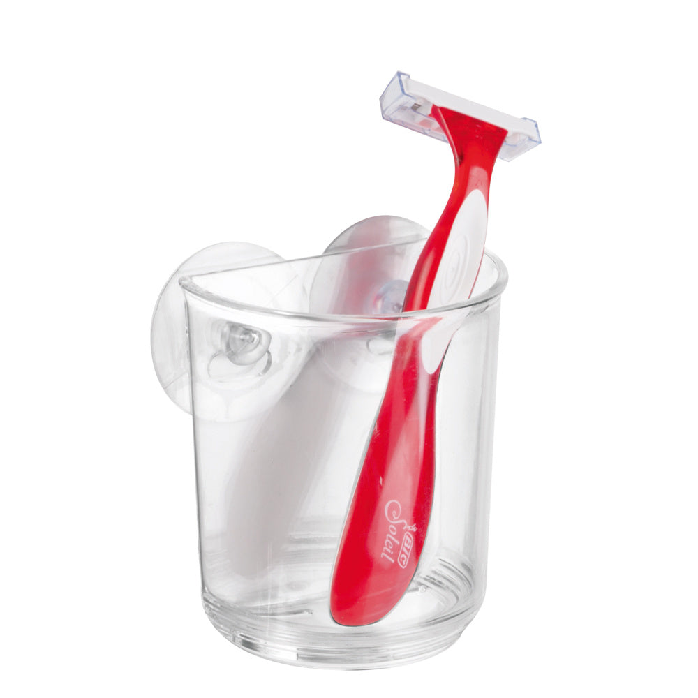 Douchebakje met Zuignappen, 8 x 5.5 x 16 cm, Kunststof, Transparant -