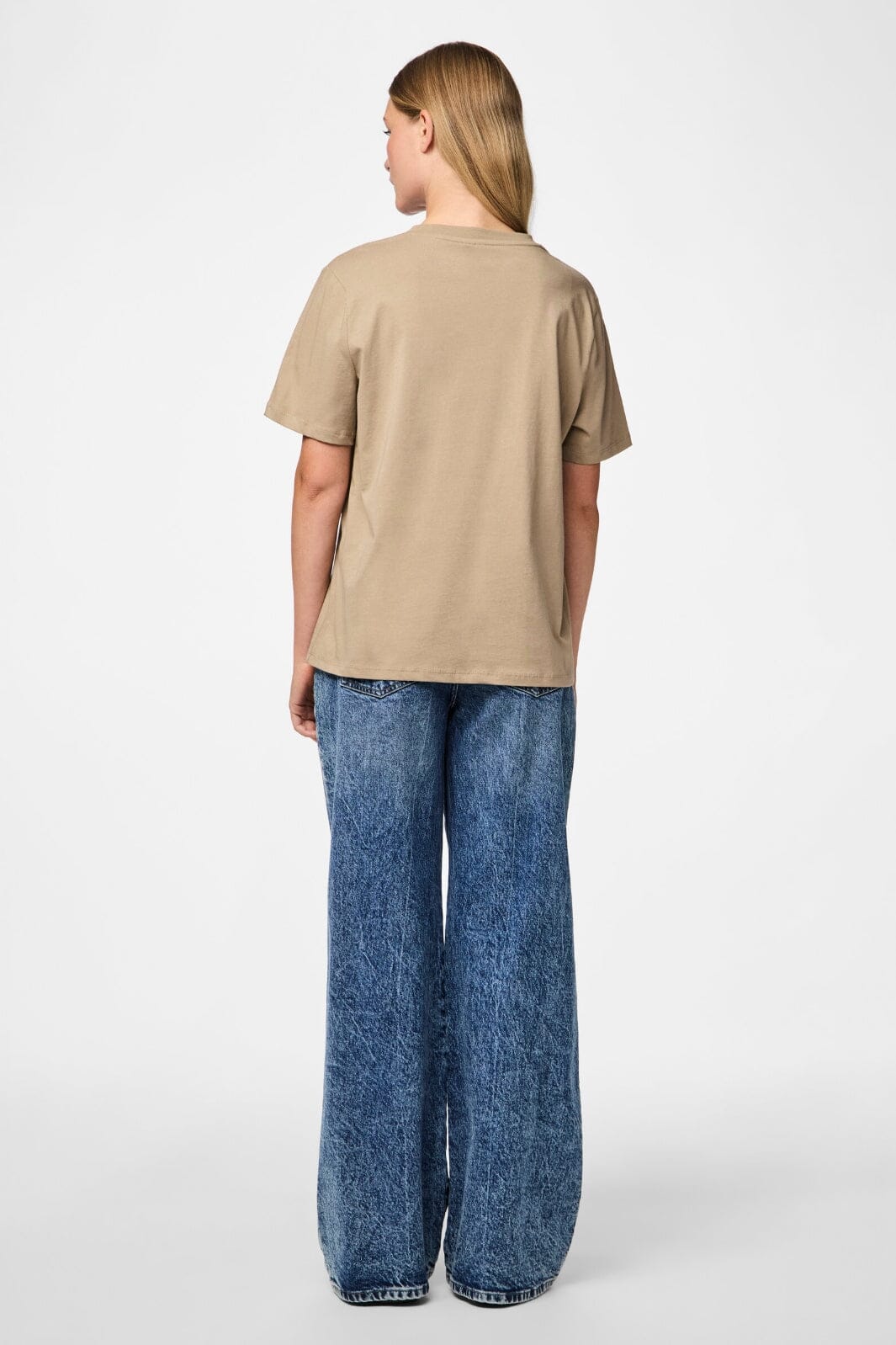 Pieces Pcria Ss Solid Tee 4280158 silver mink