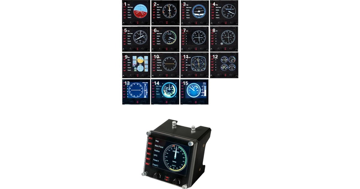 Logitech GSaitek Pro Flight Instrument Panel instrumentenpaneel  (Zwart, PC)