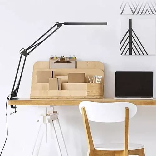 Skrivebordslampe med Arm - LED Bordlampe
