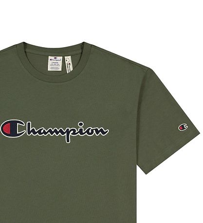 Champion Fashion T-Shirt - Grün m. Logo